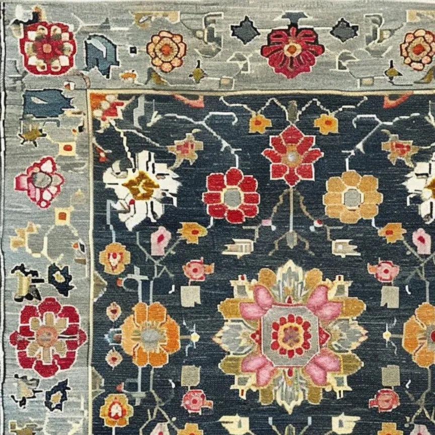 Petal Illusion Hand Knotted Area Rug