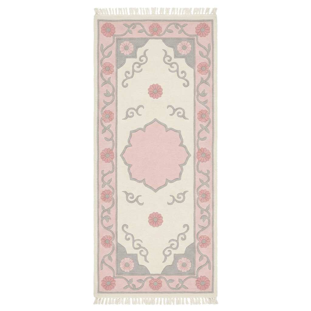 Petal & Scroll Echo Hand Knotted Runner Rug - MAIA HOMES