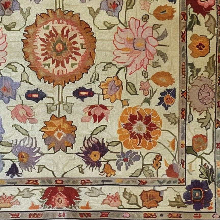 Petals of Grace Hand Knotted Area Rug