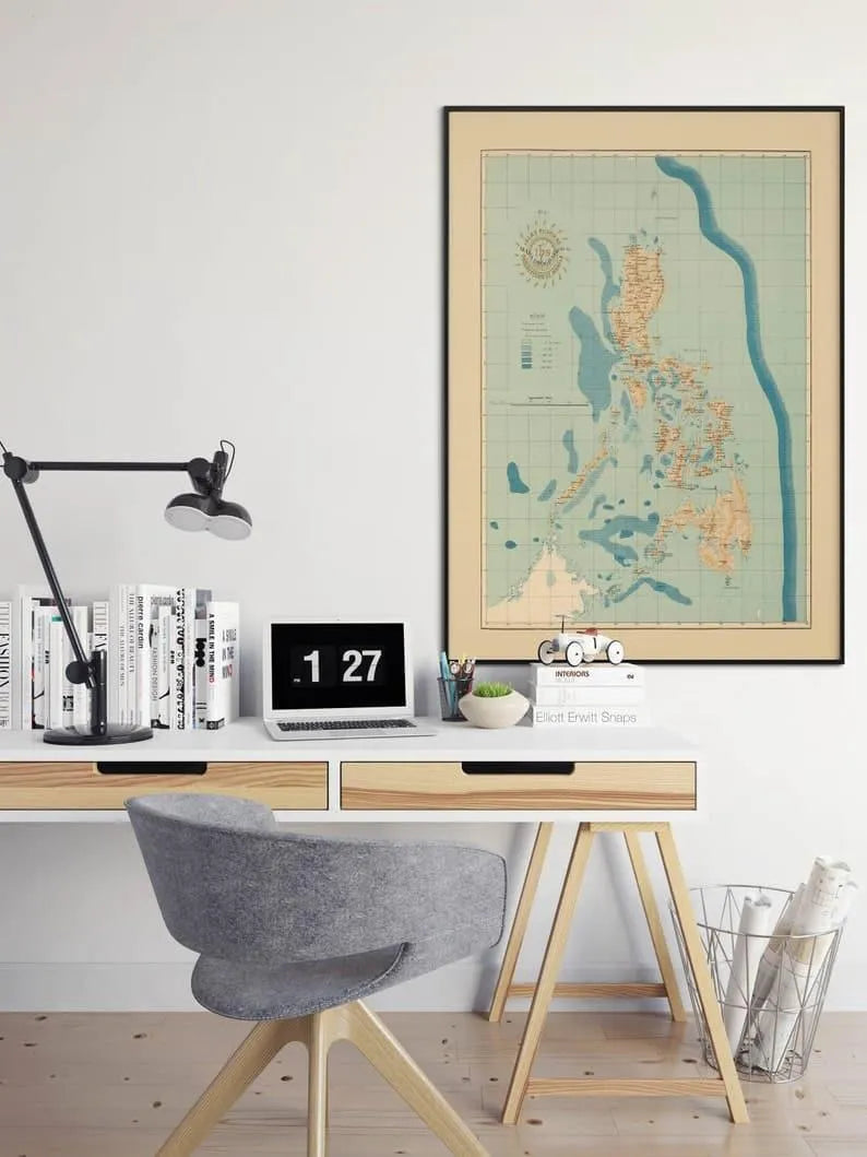 Philippine Islands Map Wall Print| Philippines Map Poster