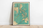 Philippine Islands Map Wall Print| Philippines Map