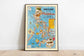 Philippines Map Print 1945 Philippines Map Wall Art