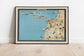 Philippines Vintage Map Wall Decor Haifa Map Print| Israel Map Posters| Canvas Print Wall Art 