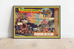 Pictorial College Football Map of the United States| Poster Print