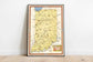 Map of state of indiana| Indiana Wall Art