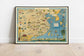 Pictorial Map of China| China Map Wall Art 