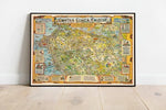 Pictorial Map of Contra Costa County| Poster Print