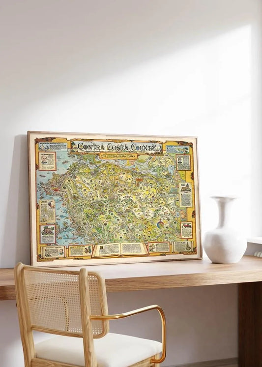 Pictorial Map of Contra Costa County| Poster Print