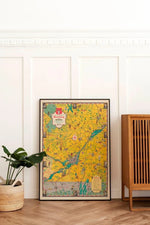 Pictorial Map of Montreal, Canada| Poster Print