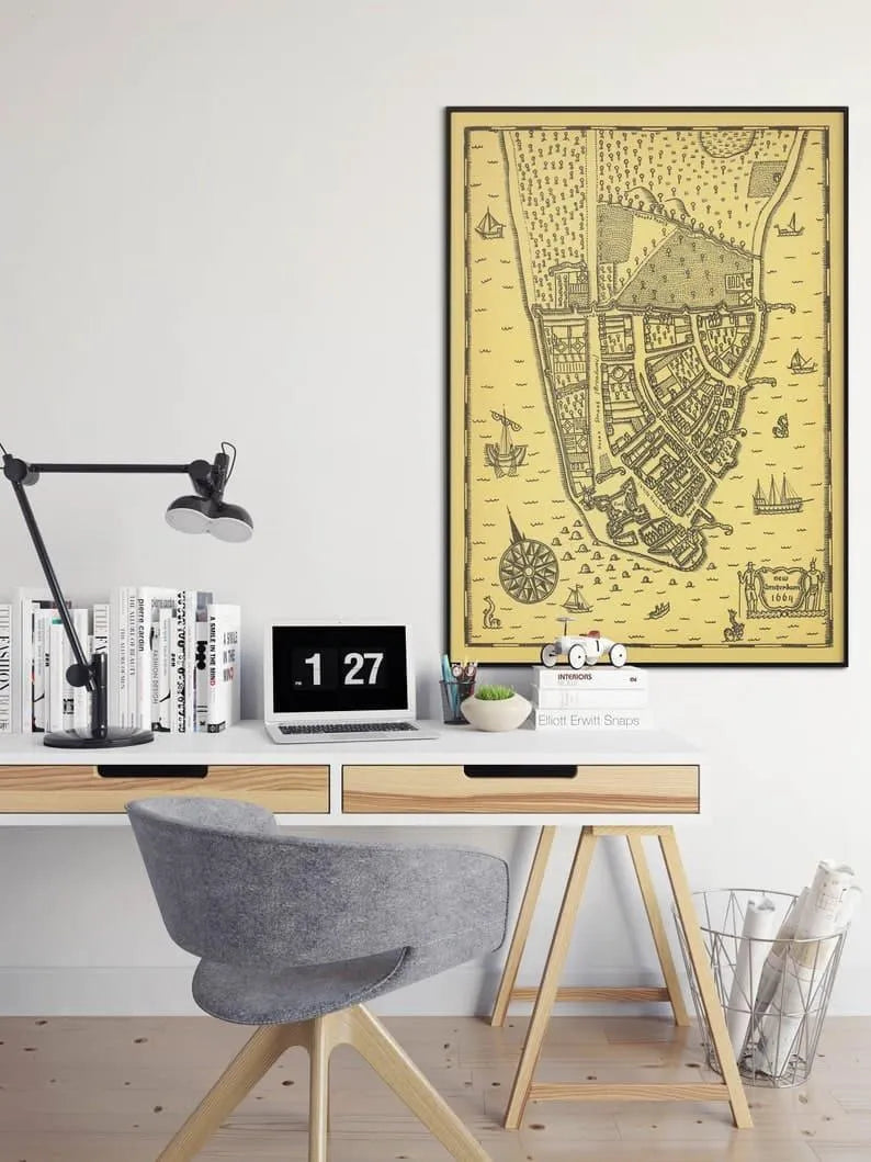 Pictorial Map of New Amsterdam| New York Wall Art