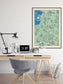 Pictorial Map of Rolling Hills| California Wall Art