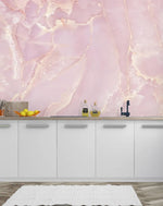 Pink Abstract Marble Stone Texture Wall Mural