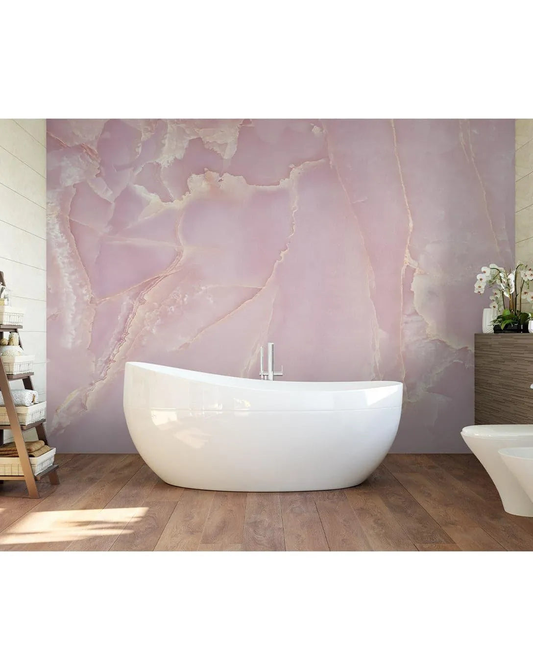 Pink Abstract Marble Stone Texture Wall Mural