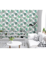 Monstera Palm Leaves Sketch Removable Wallpaper