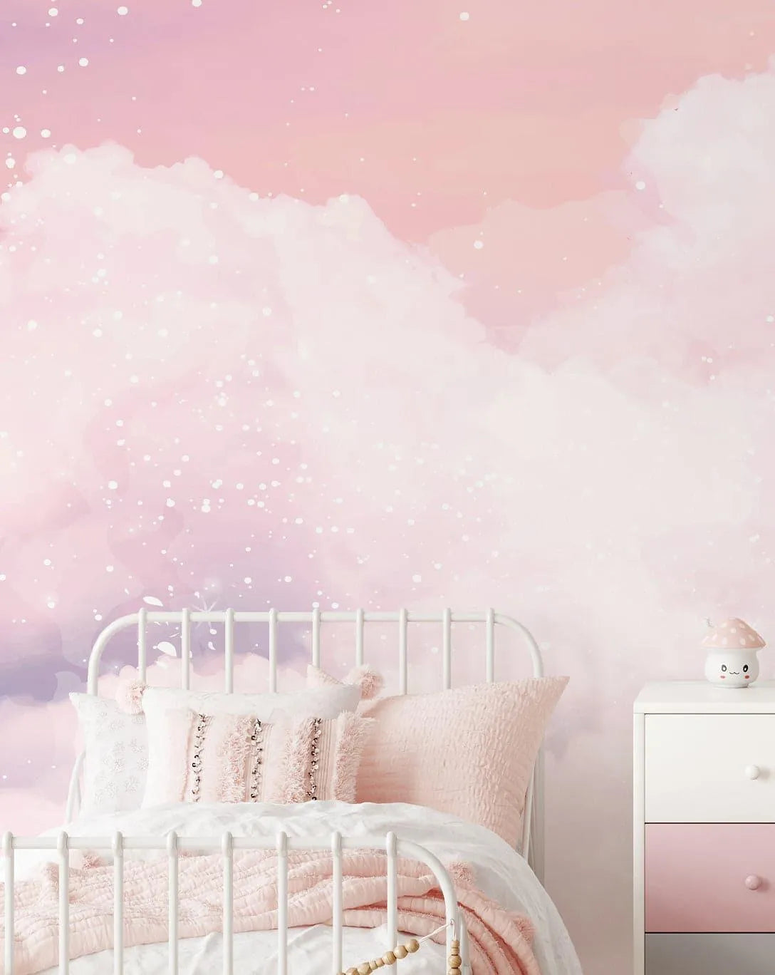 Pink Purple Cloud and Sky Self Adhesive Wall Mural