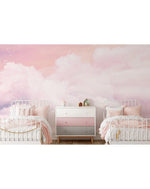 Pink Purple Cloud and Sky Self Adhesive Wall Mural