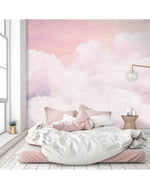 Pink Purple Cloud and Sky Self Adhesive Wall Mural