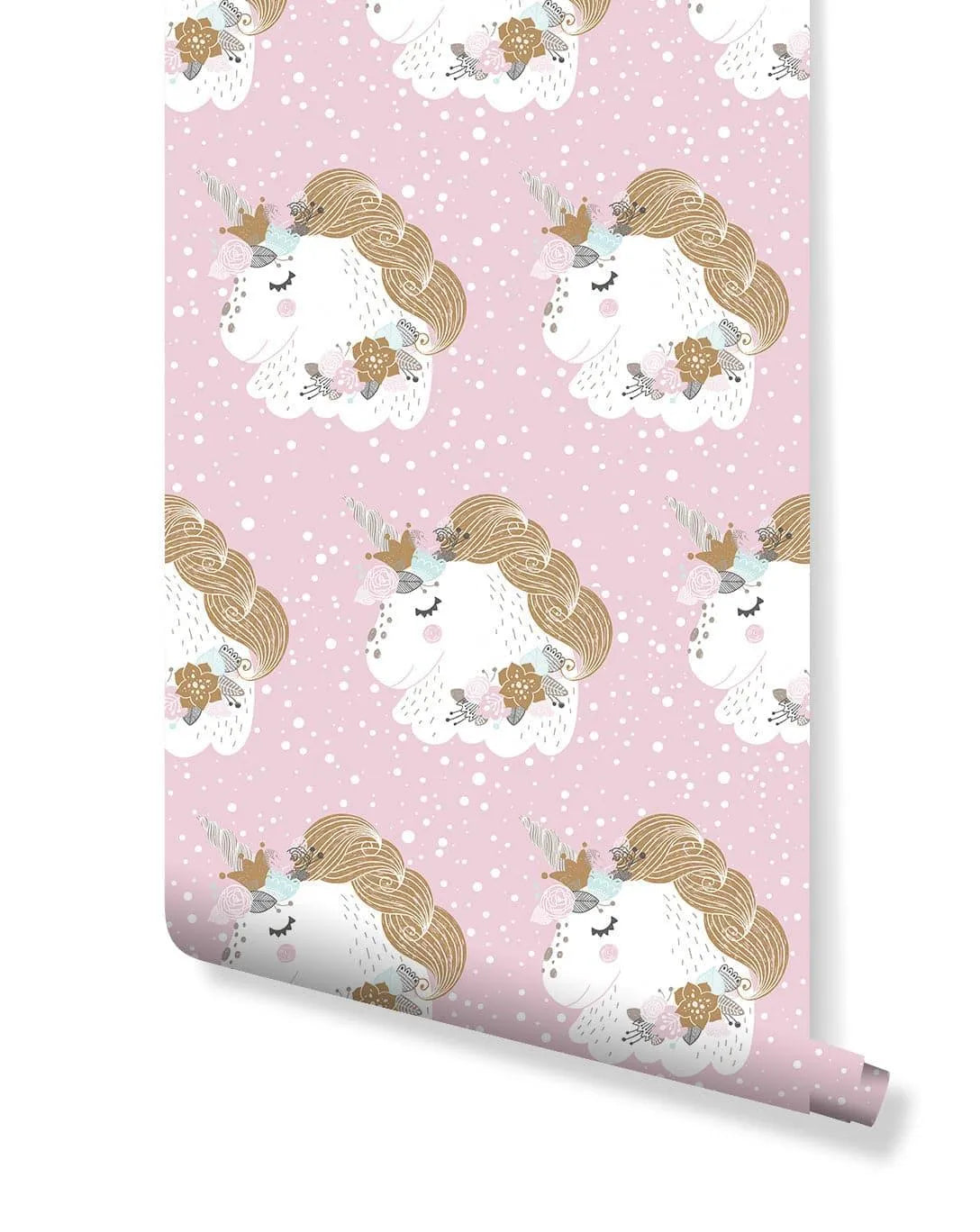 Pink Unicorn Removable Wallpaper