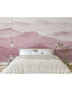 Pink Watercolor Abstract Mountains Mural