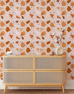 Pink and Orange Terrazzo Self Adhesive Wallpaper