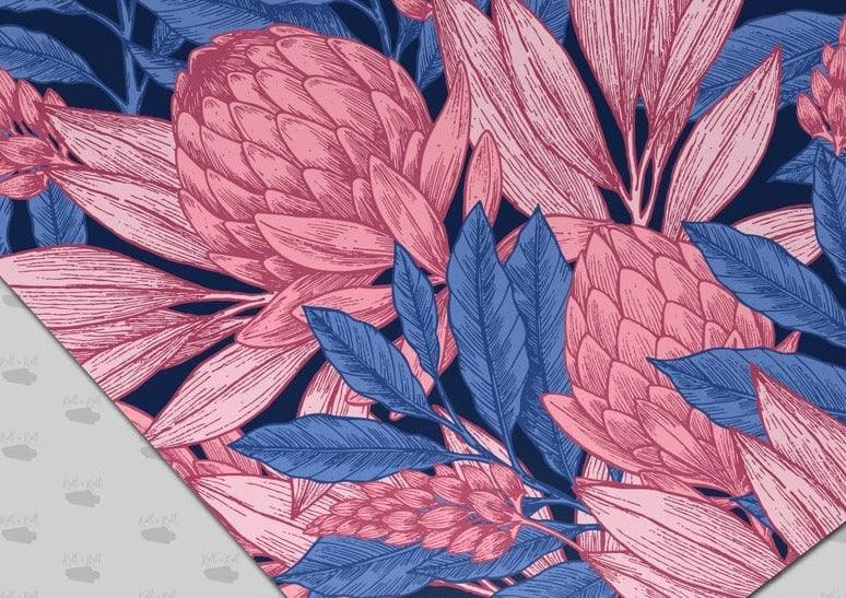 Pink and White Monstera Wallpaper Blue and Pink Protea Flowers Wallpaper 