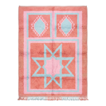 Pink Star Medallion Moroccan Shag Rug