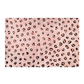 Pink and Black Leopard Print Hand Tufted Wool Rug