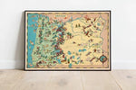 Oregon Map Print| Art History