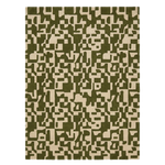 Pixelated Moss Grid Hand Tufted Rug