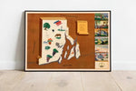 Historical Map of Rhode Island| 1938 Rhode Island Map Wall Print