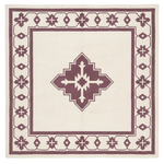 Plum Symmetry Hand Knotted Rug