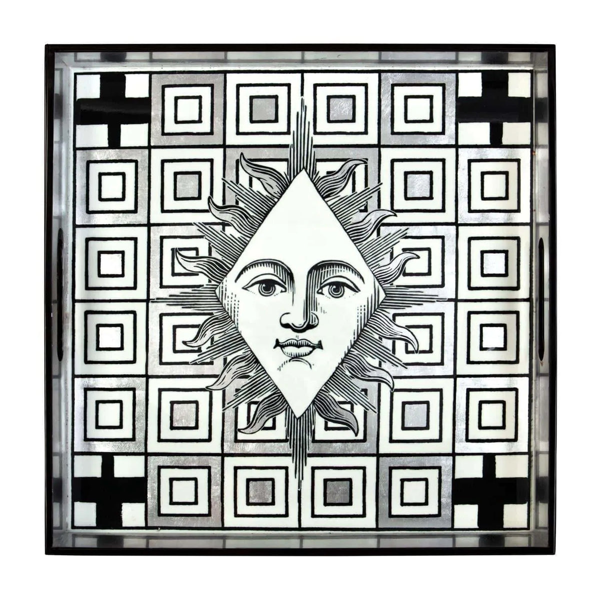 Poker Face Square Lacquer Tray