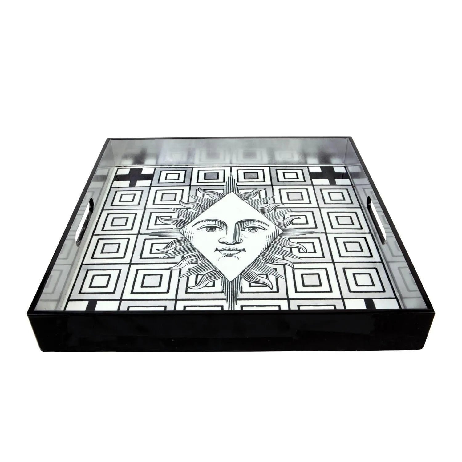 Poker Face Square Lacquer Tray