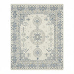 Porcelain Khotan Hand Knotted Rug — ivory, blue, light blue traditional rug by Maia Homes