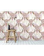 Protea Flowers With Skulls Removable Wallpaper