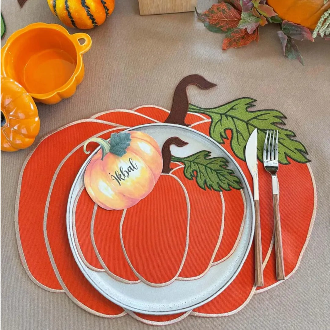 Pumpkin-Shaped Placemats