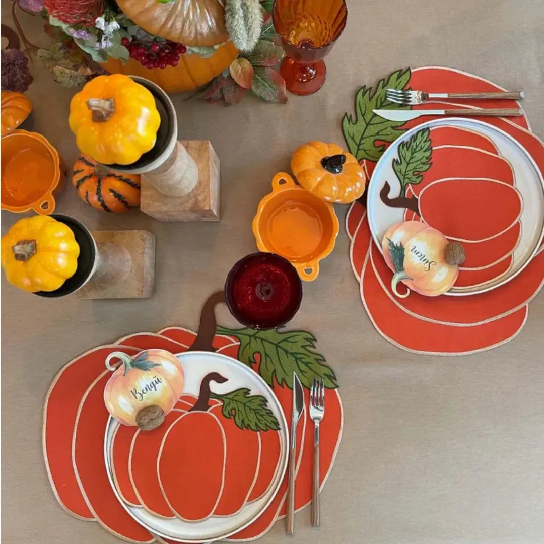 Pumpkin-Shaped Placemats