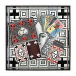 Poker Face Square Lacquer Tray