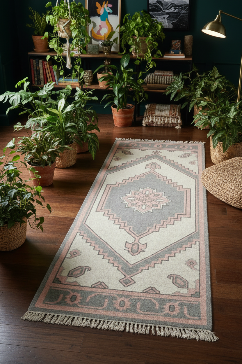 Quartz Path Hand Knotted Runner Rug