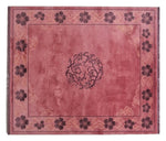 Raspberry Cloud Crest Hand Knotted Rug shown flat on a white background