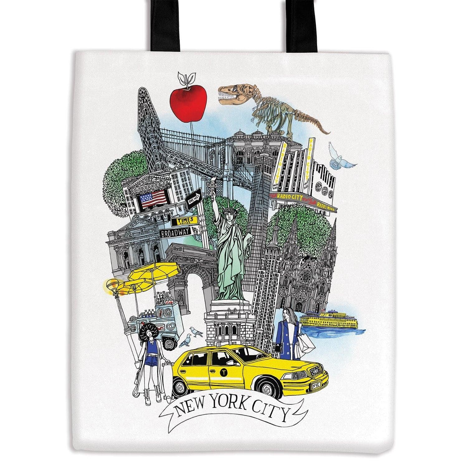 Reading is Cheaper Than Therapy Reusable Shopping Bag NYC Canvas Tote Bag 
