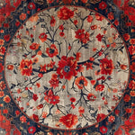 Red Petal Elegance Hand Knotted Area Rug