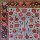 Red Velvet Bloom Hand Knotted Area Rug