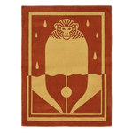 Regal Lion Emblem Hand Tufted Rug