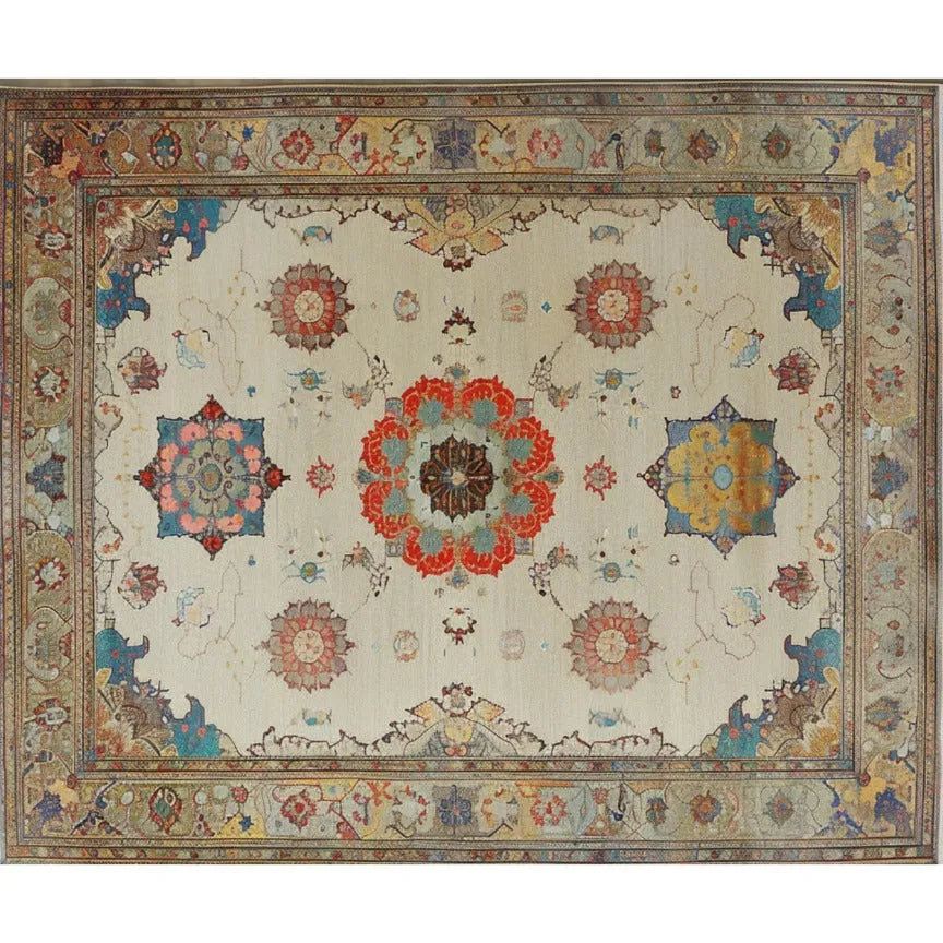 Regal Blossom Medallion Hand Knotted Area Rug