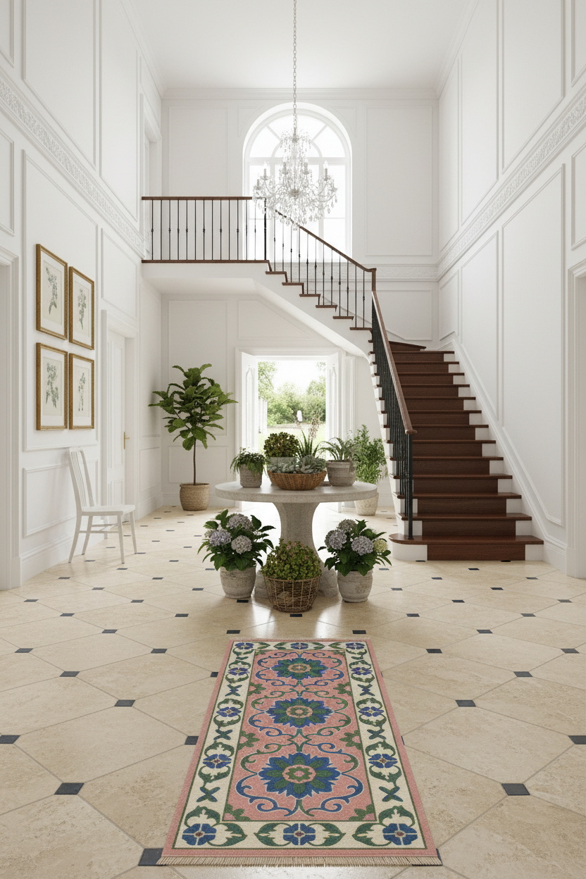 Regency Garland Knotted Runner Rug
