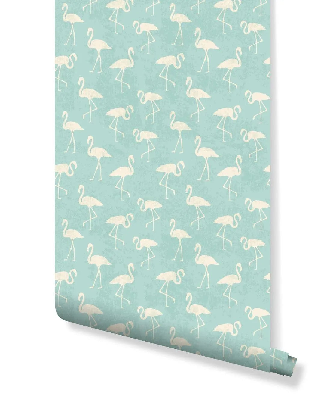 Retro Tropical Pink Flamingos Removable Wallpaper