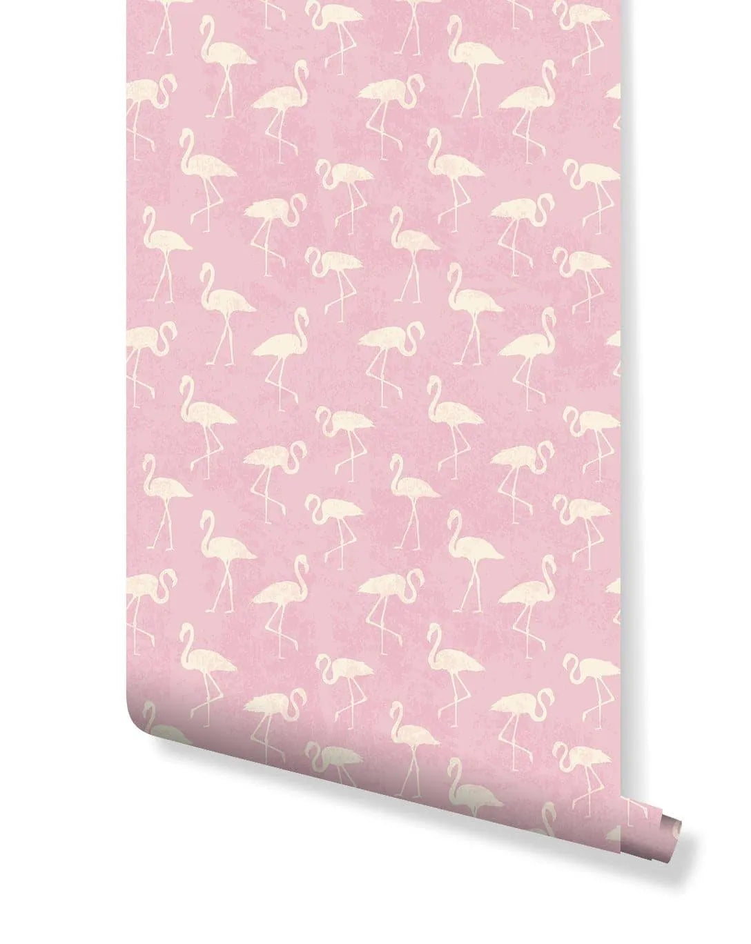 Retro Tropical Pink Flamingos Removable Wallpaper