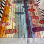 Retro Rhythm Lines Hand Tufted Rug