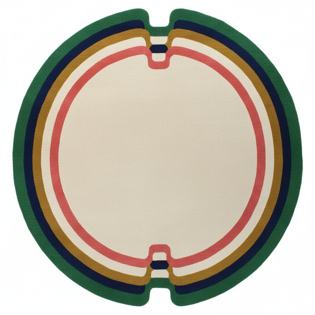 Retro Wave Hand Tufted Round Rug - MAIA HOMES